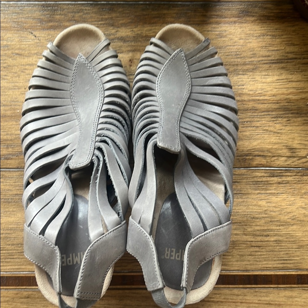 Camper Gray Sandals with Modern Design size 39 8.5-9 U.S. size